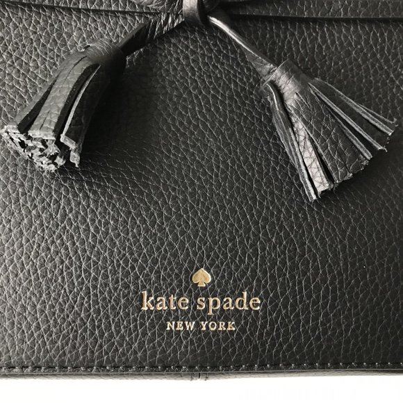 Kate Spade Hayes  Black Pebbled Leather Camera Crossbody Bag - Picture 10 of 16